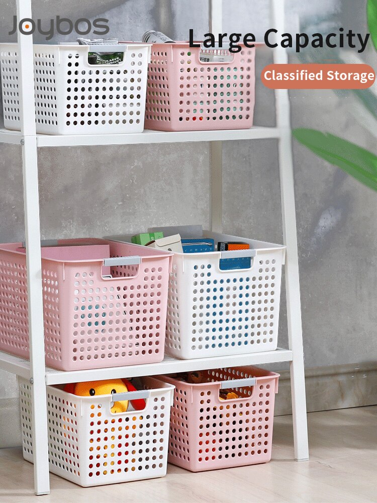 JOYBOS – panier de rangement pour divers articles, panier de rangement en plastique, panier de bain, Table de cuisine, organisateur rectangulaire, boîte de rangement de jouets, QC2