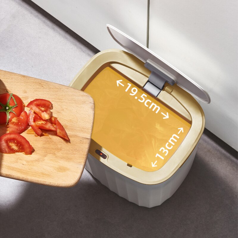 12L/15L Smart Sensor Trash Can Household Automatic Electronic Trash Can Kitchen Waste Bin Trash Can for Bedroom Kitchen Bathroom