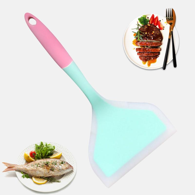 Utensilios de cocina para el hogar, espátulas de silicona para carne, carne, huevo, raspador de cocina, pala ancha para Pizza, antiadherentes tureros, levantadores de alimentos