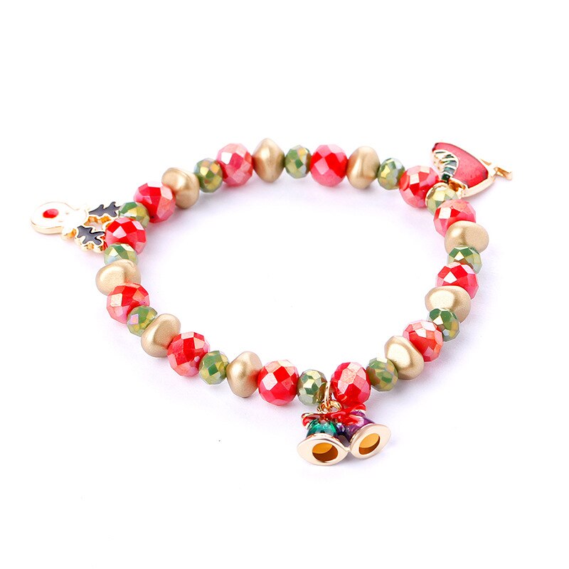 DoreenBeads Christmas Dainty Bracelets Delicate Beaded Bracelet Jewelry For Christmas Party Kids ,1 PC: 3