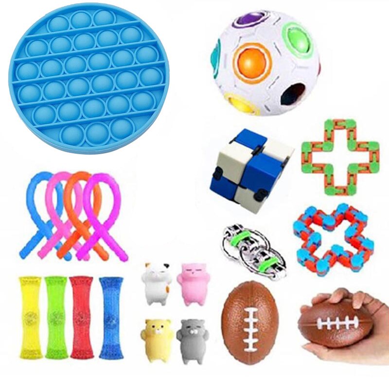 Fidget Toys Sensory Anti Stress Toy Set Figet Antistress Relief Autism Anxiety Bubble for Kids Adults