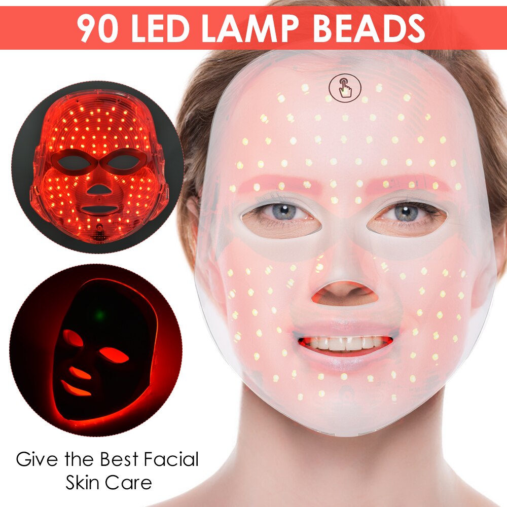 7 Colors Facial LED Mask LED Photon Therapy Beauty Mask Skin Rejuvenation Lifting Dark Spot Cleaner Device USB Rechargeable