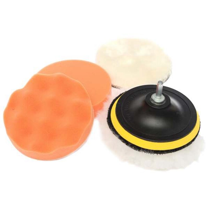 6 Inch Auto Polijsten 6 Stuks Spons Wiel Wol Plaat Afdichting Glazuur Katoen Auto Schoonheid Polijsten Wax Plaat Set