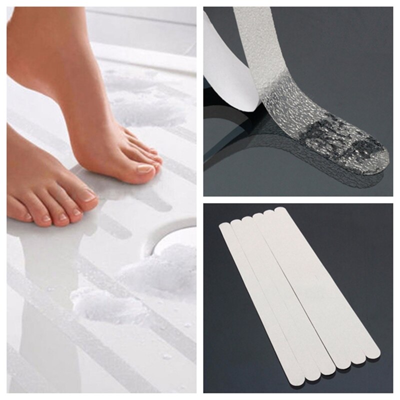 6 pièces bain Grip anti-dérapant autocollants bandes de douche Pad plancher sécurité bande tapis Applique autocollant baignoire sanitaires Suite