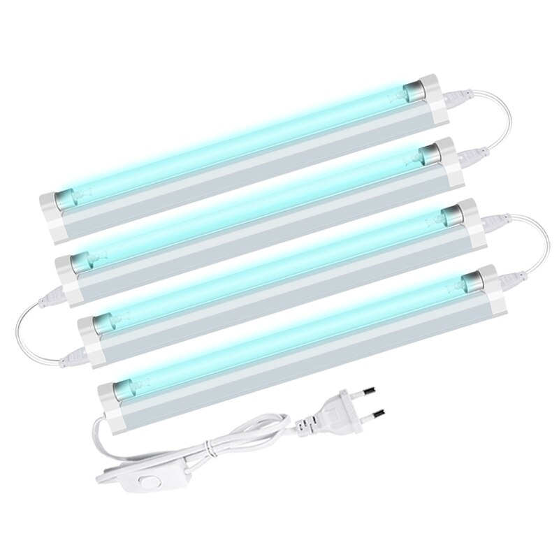 Quarz Ozon UVC Lampe Sterilisator UV Licht T5 Uv-röhre Lampen Keimtötende Licht Desinfektion Milbe Keim Bakterium Mörder: Four T5 Tubes Set / 220V 8W