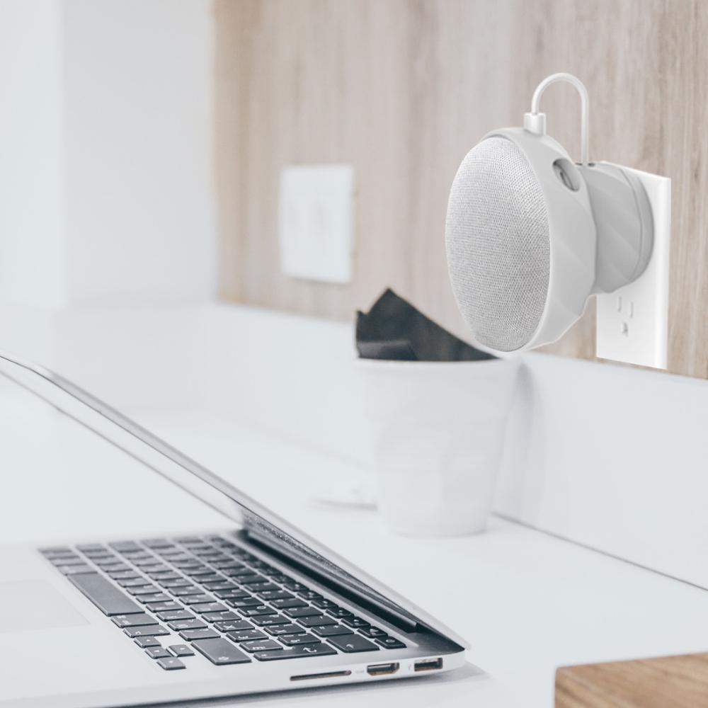 Support de montage mural KIWI pour Google Home Mini, un boîtier en silicone pour accessoires peu encombrant, 2 paquets
