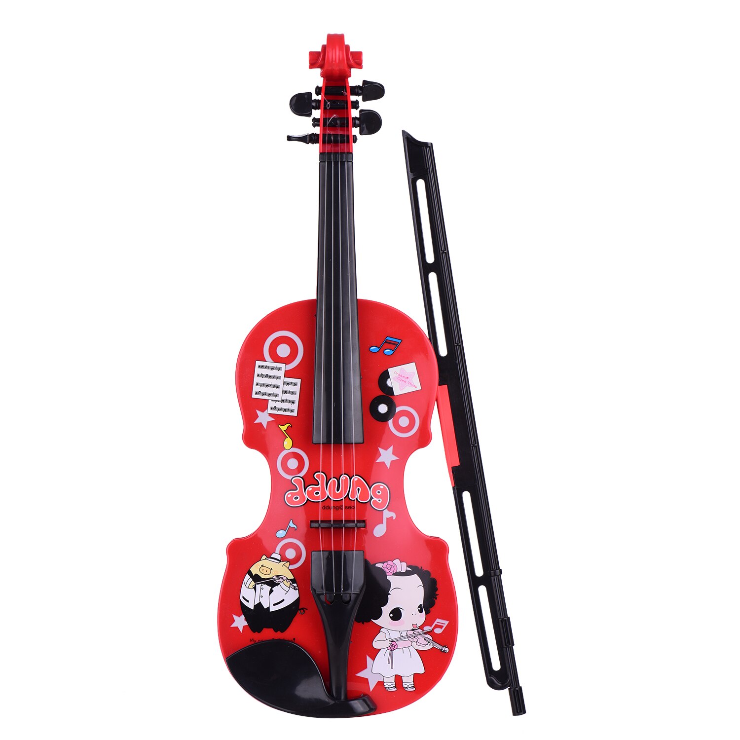 Kids Little Viool Met Strijkstok Fun Educatief Muziekinstrumenten Elektronische Viool Speelgoed Voor Peuters Kinderen Jongens Meisje Rood: Red