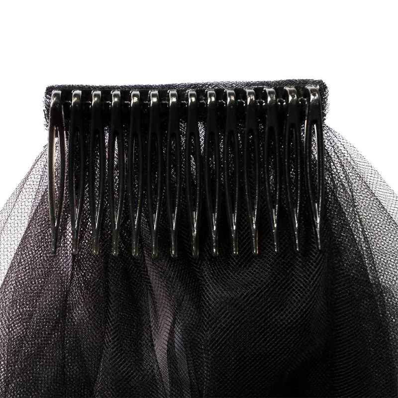 10 stuks/set bruids tiara sluierkam plastic zwart wit transparant vorkkammen