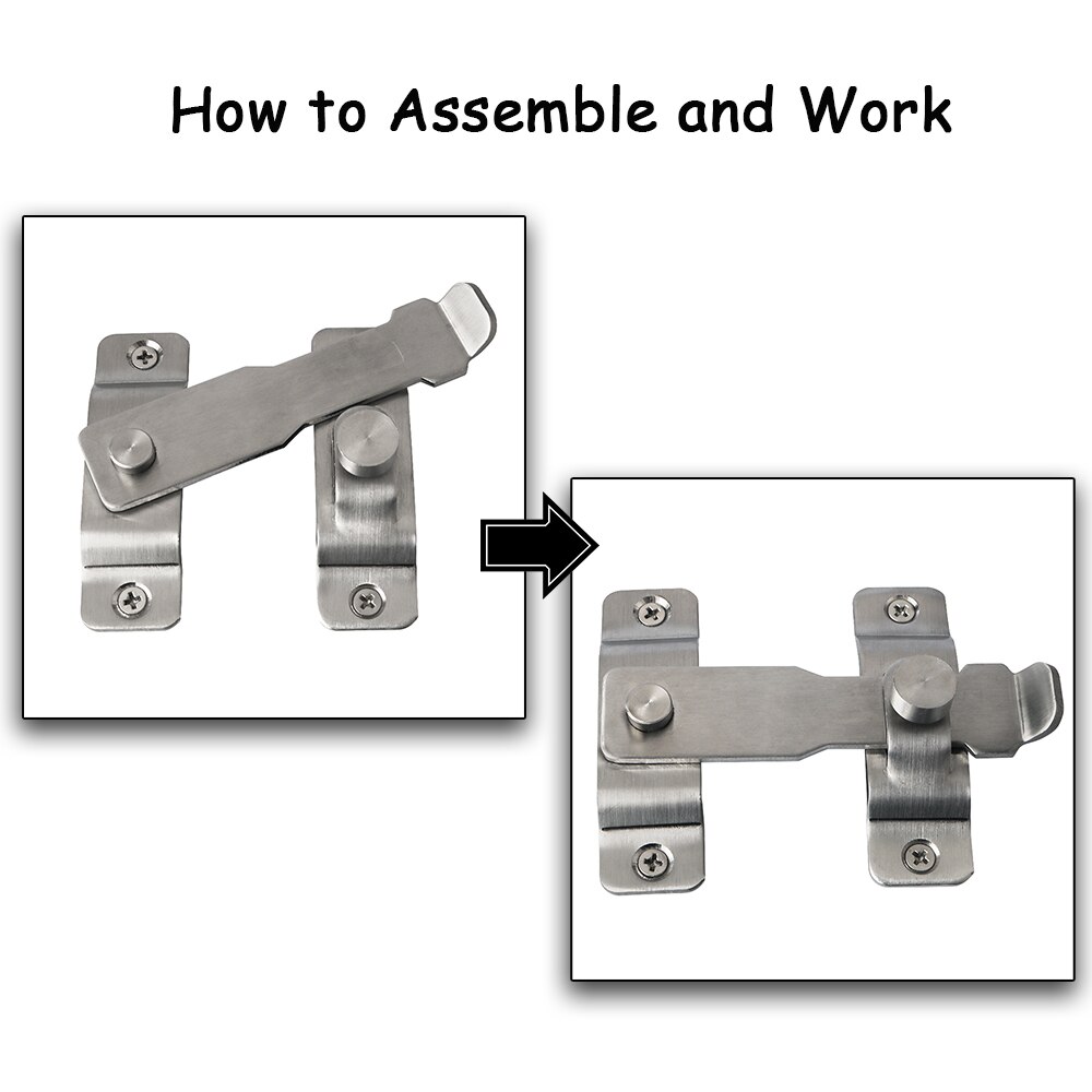 Alise schwer Pflicht kippen verriegeln mit Festen Schraube Bar verriegeln Tor Verriegelungen für Fenster Schiebetür Garten Geländer Haustier Türen
