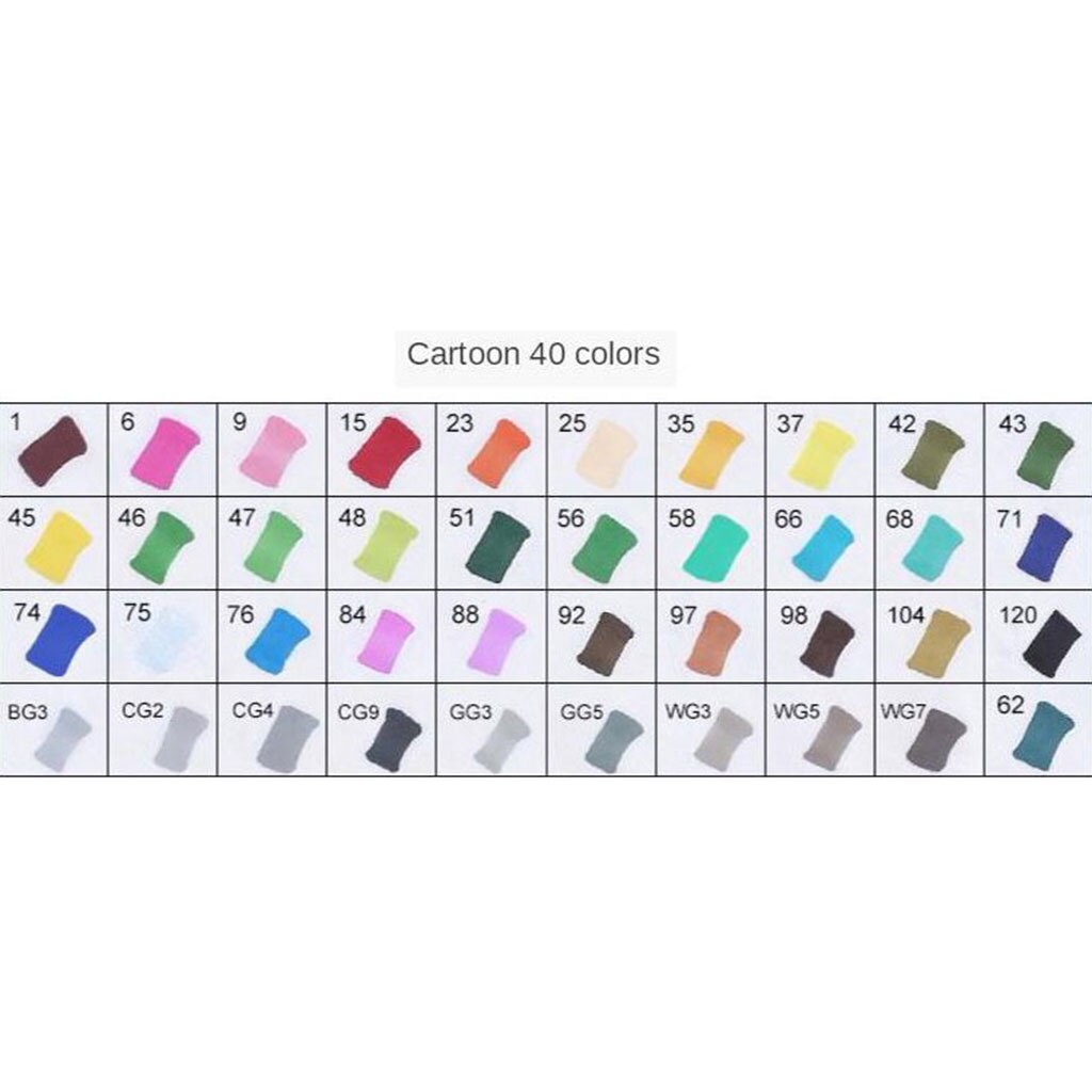 Alcohol Marker Brush Markers Dual Tips Permanent Art Kids Markers: 40 Animation