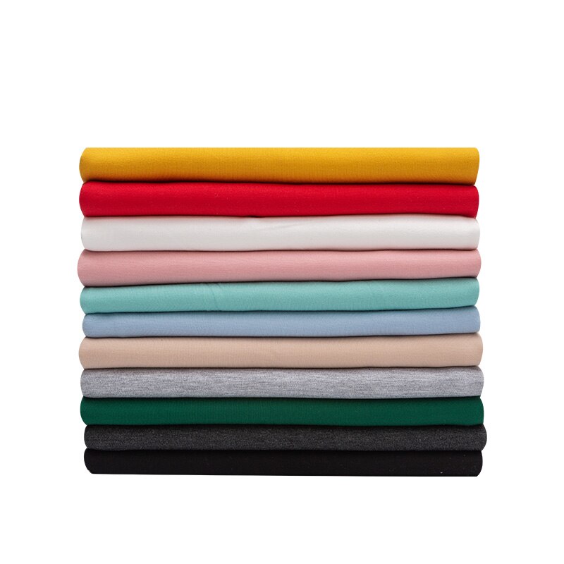 Bred 62 " bomuldspandex materiale høj elastisk side to vejs stretch strik stof t-ærmet hættetrøje kjole nederst skjorte bukser stof