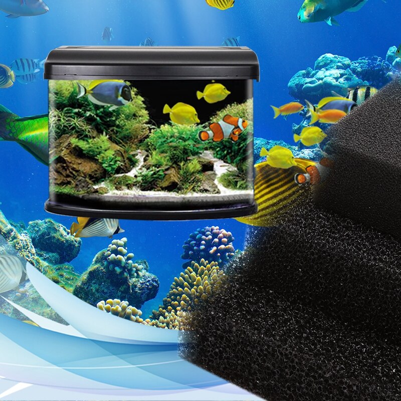 Activated Carbon Foam Pad Filter Aquarium Vierkante Filtratie Spons Vel