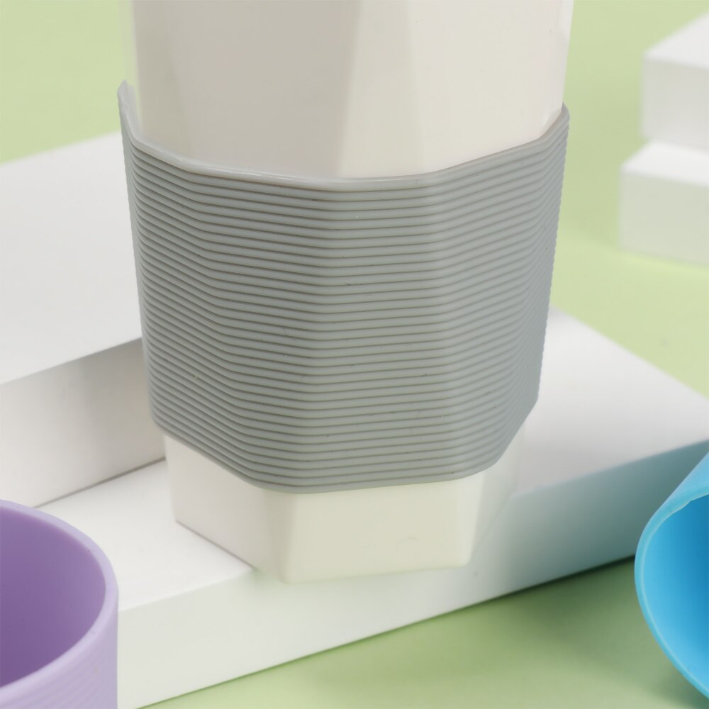 Silicone Cup Sleeve Heat Insulation Bottle Sleeves Non-slip Mug Sleeve Glass Bottle Cover For Mugs Ceramic Coffee Cups Wraps