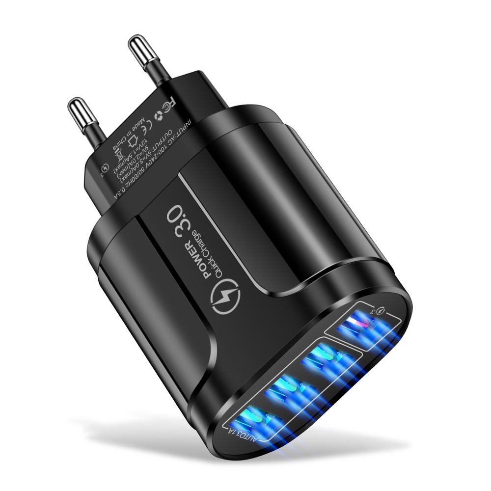 EU/US Plug USB Charger Fast Charge 3.1A For Phone Adapter for iPhone 12 Pro Max Tablet Portable Wall Mobile Charger Fast Charger: Universal