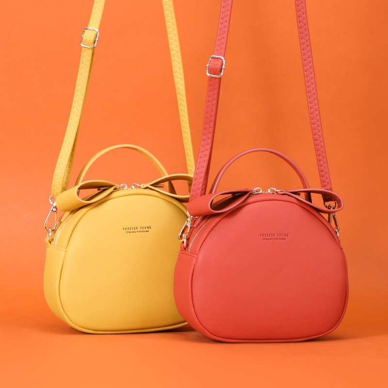 WEICHEN circulaire femmes sac à bandoulière en cuir bandoulière sacs de messager femme ronde Bolsa dames sac à main