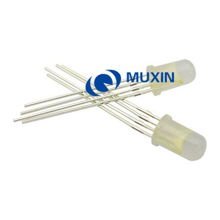 5mm led diffust tåget flerfarvet 4 pin fælles katode rgb 50 stk / lotlight emitterende diode lampe perle rund plug-in diy kit