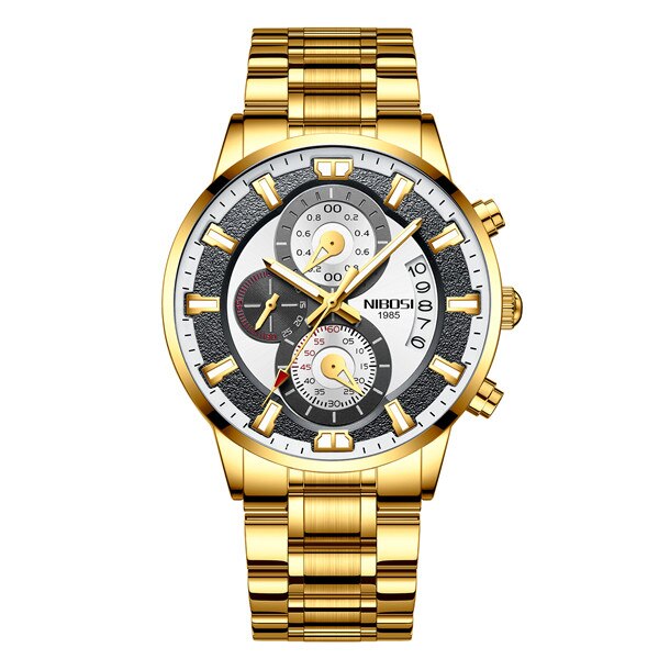 NIBOSI hommes montres haut de gamme de luxe grand cadran montre de Sport plein acier étanche affaires horloge numérique Relogio Masculino: 6