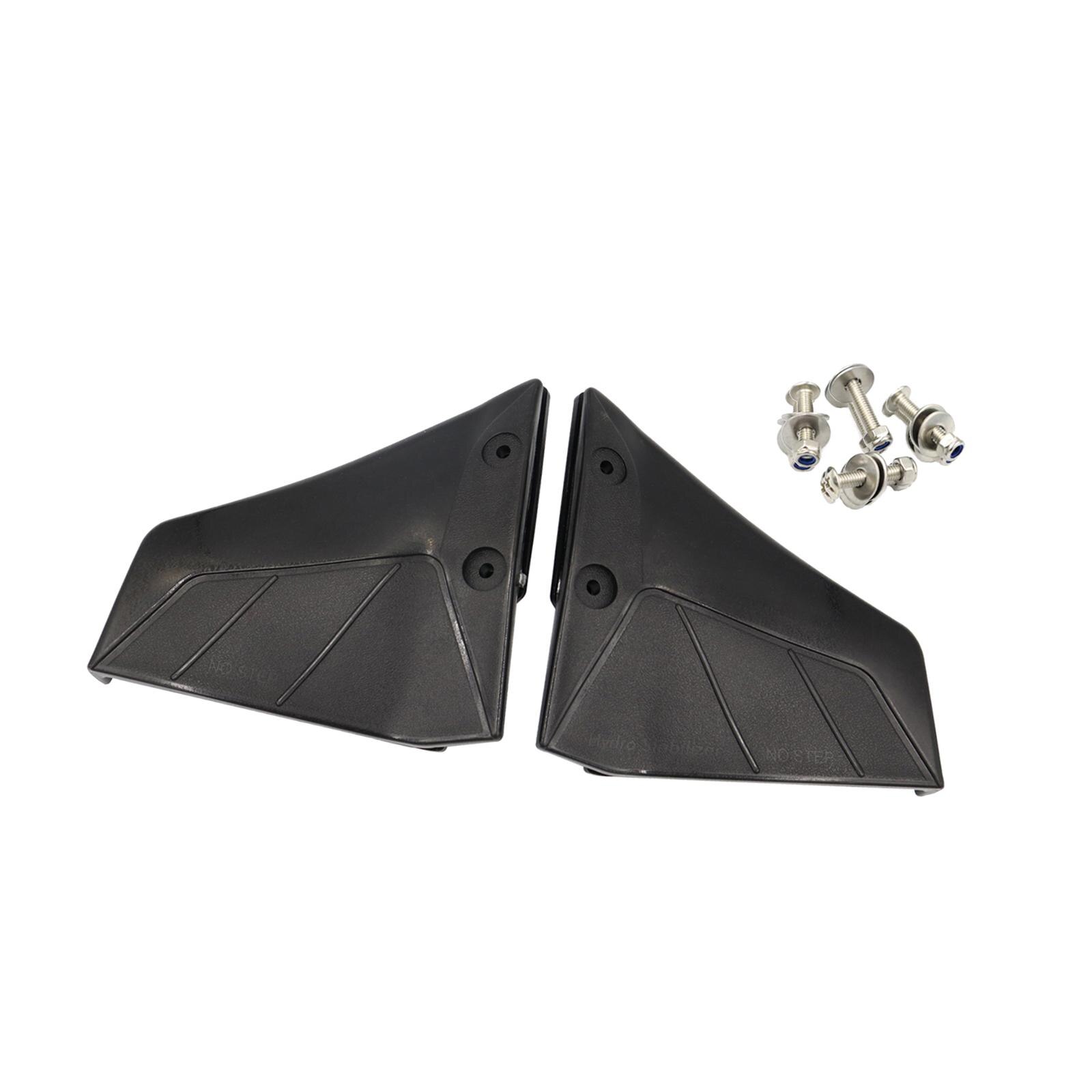 2Pcs Draagvleugelboot Stabilisator Past 4HP Om 50HP Uv-Bestendig Aft Draagvleugelboot Motor Stabilisator Marine Accessoires Met Bout Moer zwart