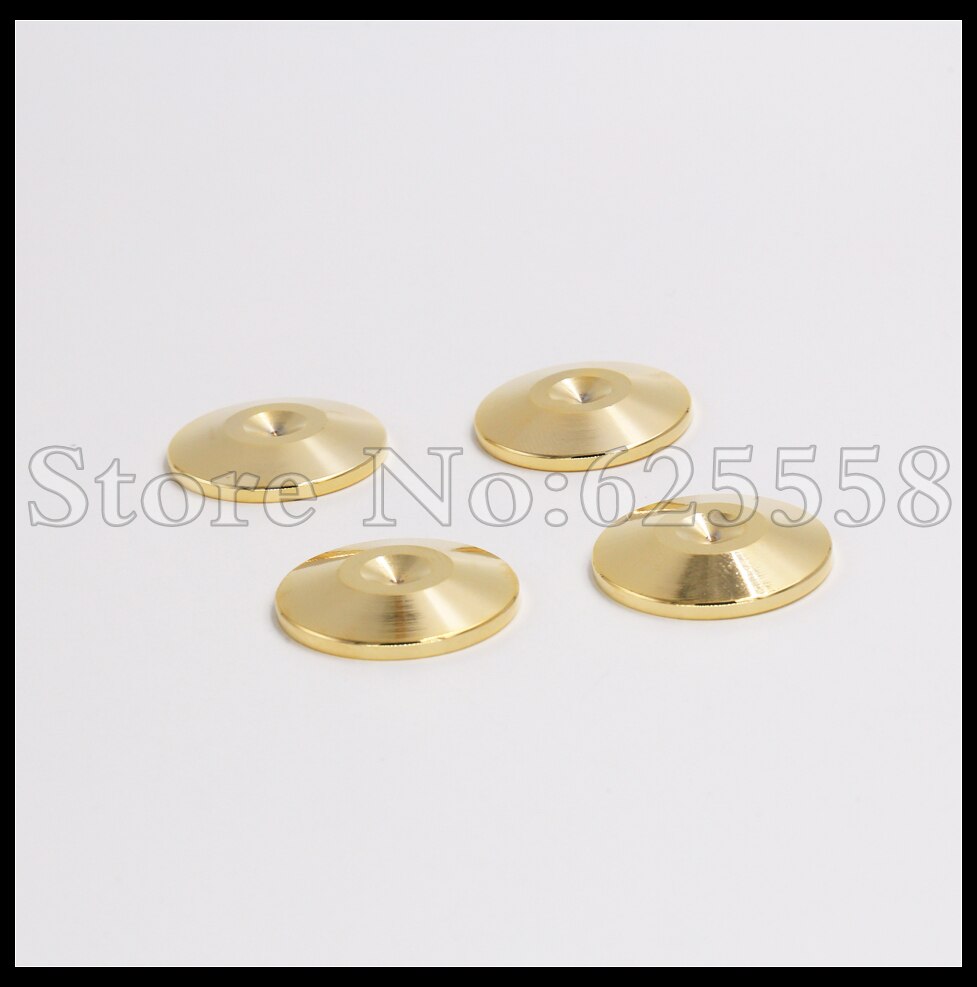 4 pz 5mm Placcato Oro Speaker Spike Zerbino Base di Scarpe Pad Isolamento Amp altoparlante a cono di pad