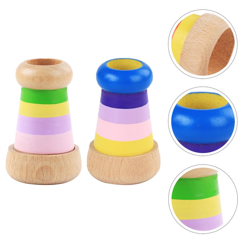 2pcs Wooden Interesting Funny Kaleidoscope Kaleidoscope Playthings Kaleidoscope Toys