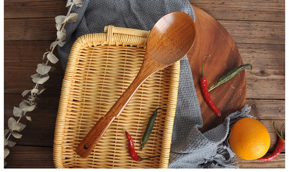 Espátula Cocina de madera larga para arroz, utensilio de cocina, pala antiadherente, utensilios de cocina