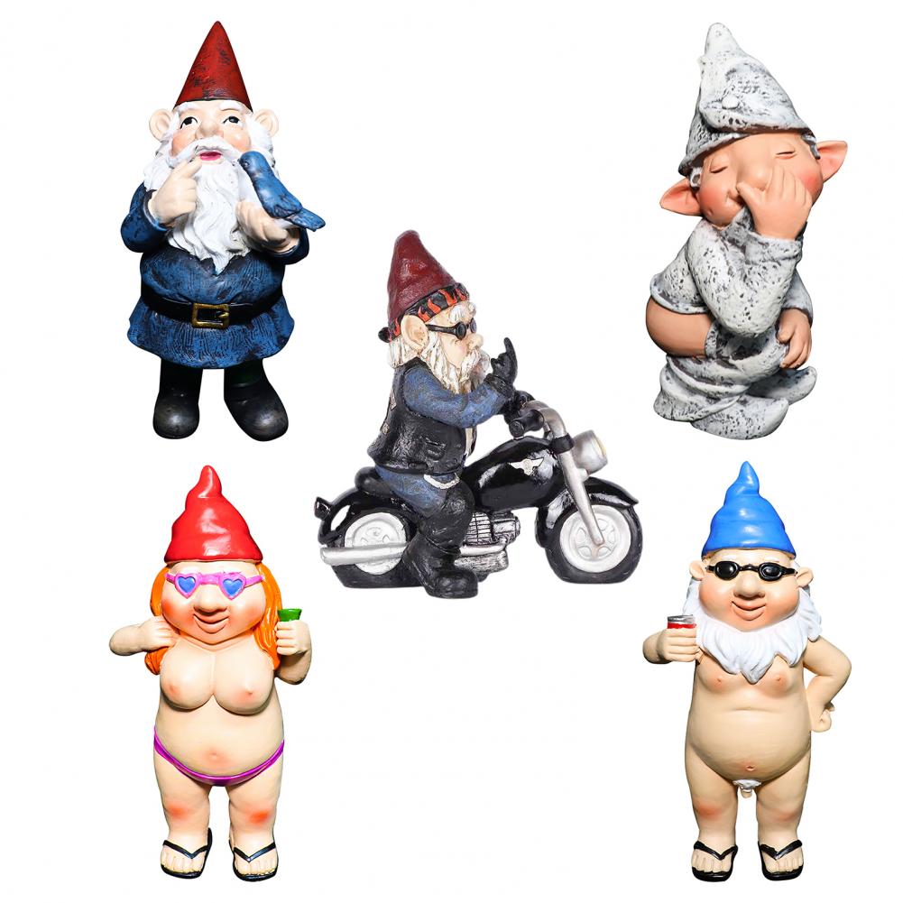 Hars Fun Elf-Karakter Ornamenten Display Mold Kerstman Beeldje Simulatie Grappig Gnome Miniatuur Dwerg Standbeeld Tuin Decor