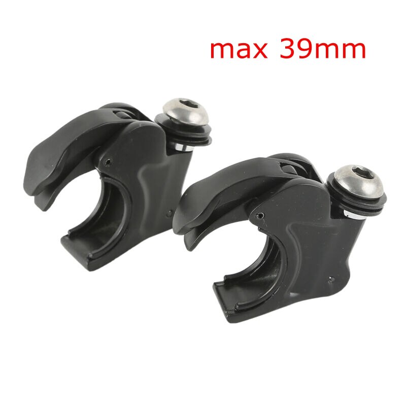 Pare-brise de moto 39/41/49mm à dégagement rapide, pinces de pare-brise pour Harley Dyna Sportster XL1200 XL883 FXDB Street Bob Fat Bob: 39mm black