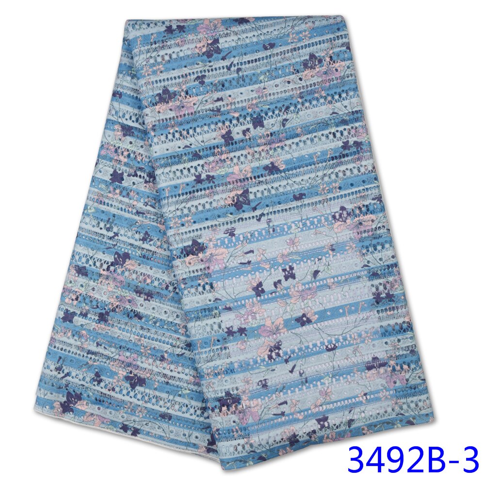 Guipure Cord Lace Fabric African Lace Fabric With Stones Water Soluble Laces For Wedding YA3492B-2: Picture 3