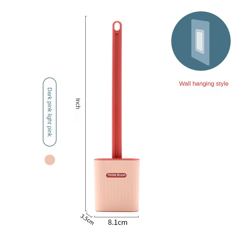 Silicone Toilet Brush Easy To Hang Thoroughly Clean Health Revolutionary Ergonomics Premium Ergonomic Toilet Cleaner Durable: Chocolate