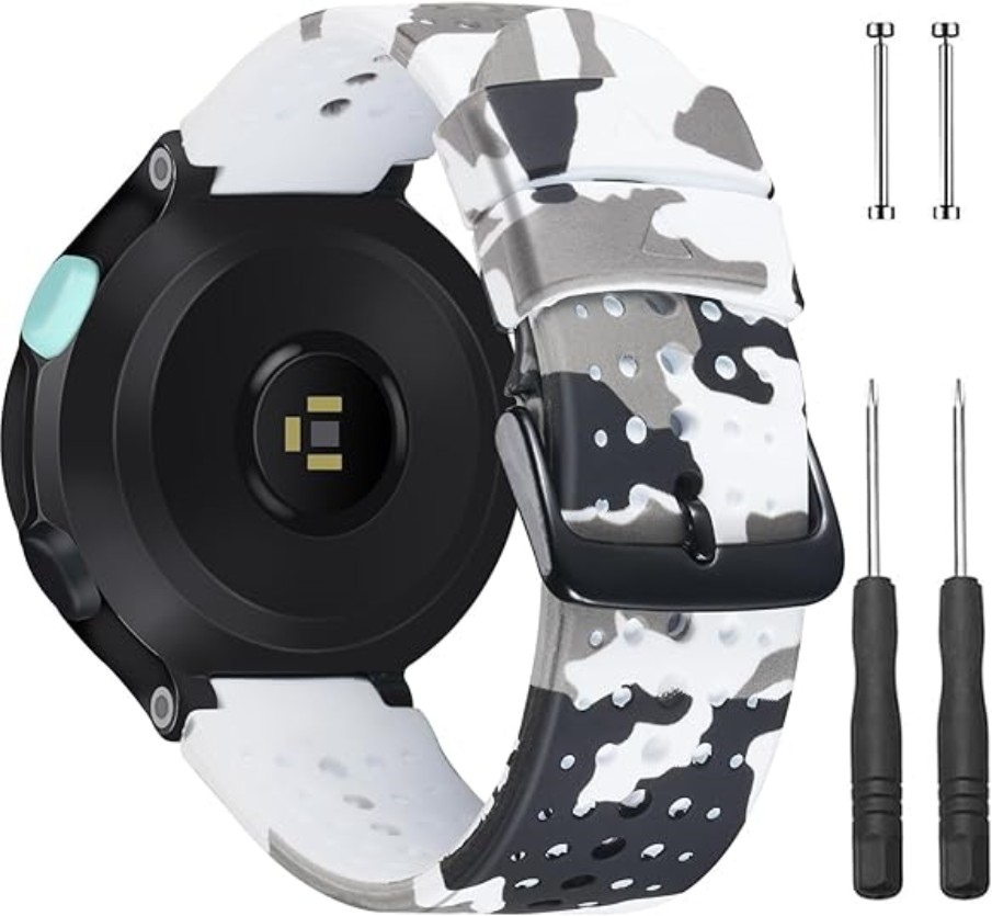 Correa deportiva de silicona para Garmin Forerunner 235 220 230 620 630 735XT, accesorios de pulsera: White black