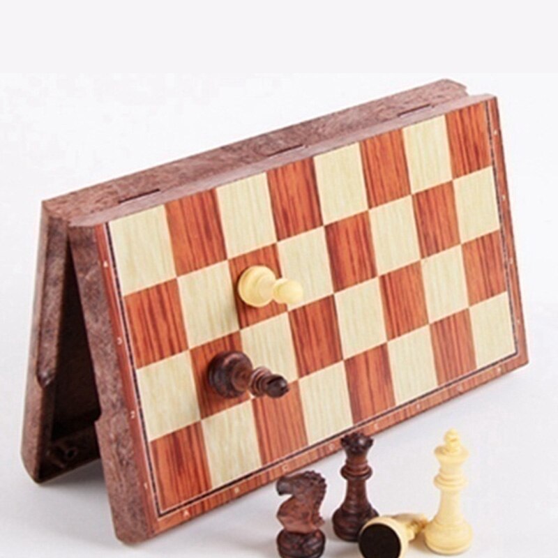 Tablero magnético, juego de ajedrez portátil de viaje, tablero de ajedrez plegado, juego de ajedrez magnético Internacional, juego de ajedrez de S