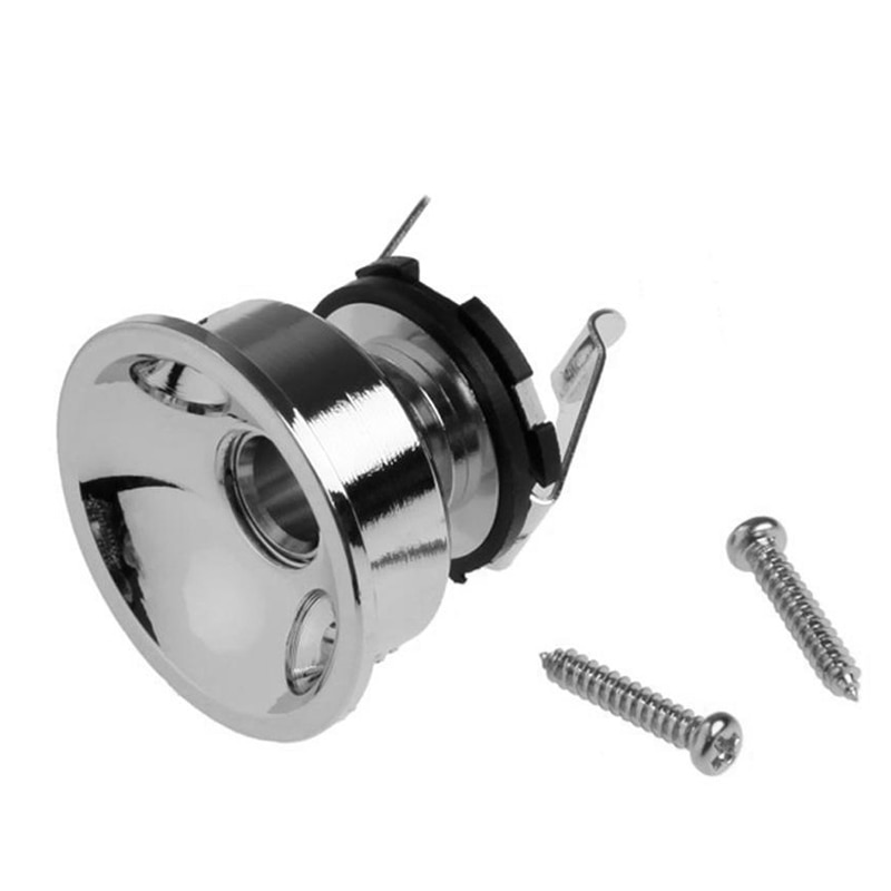 E-gitarre Chrom Jack Platte Halter für 6,35mm Stecker Electrosocket