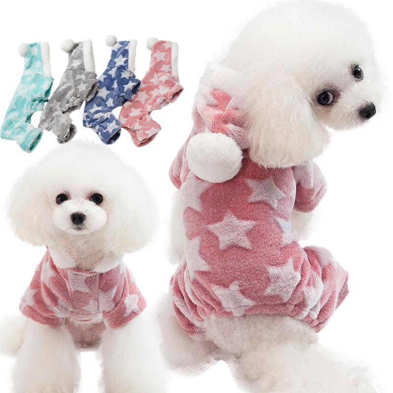 Pyjama Chihuahua Pincher Roupa Pajamas For Dogs Pajamas Dog Pyjama Winter Fleece Jumpsuit Winter Four Legs Warm Pet Clothing