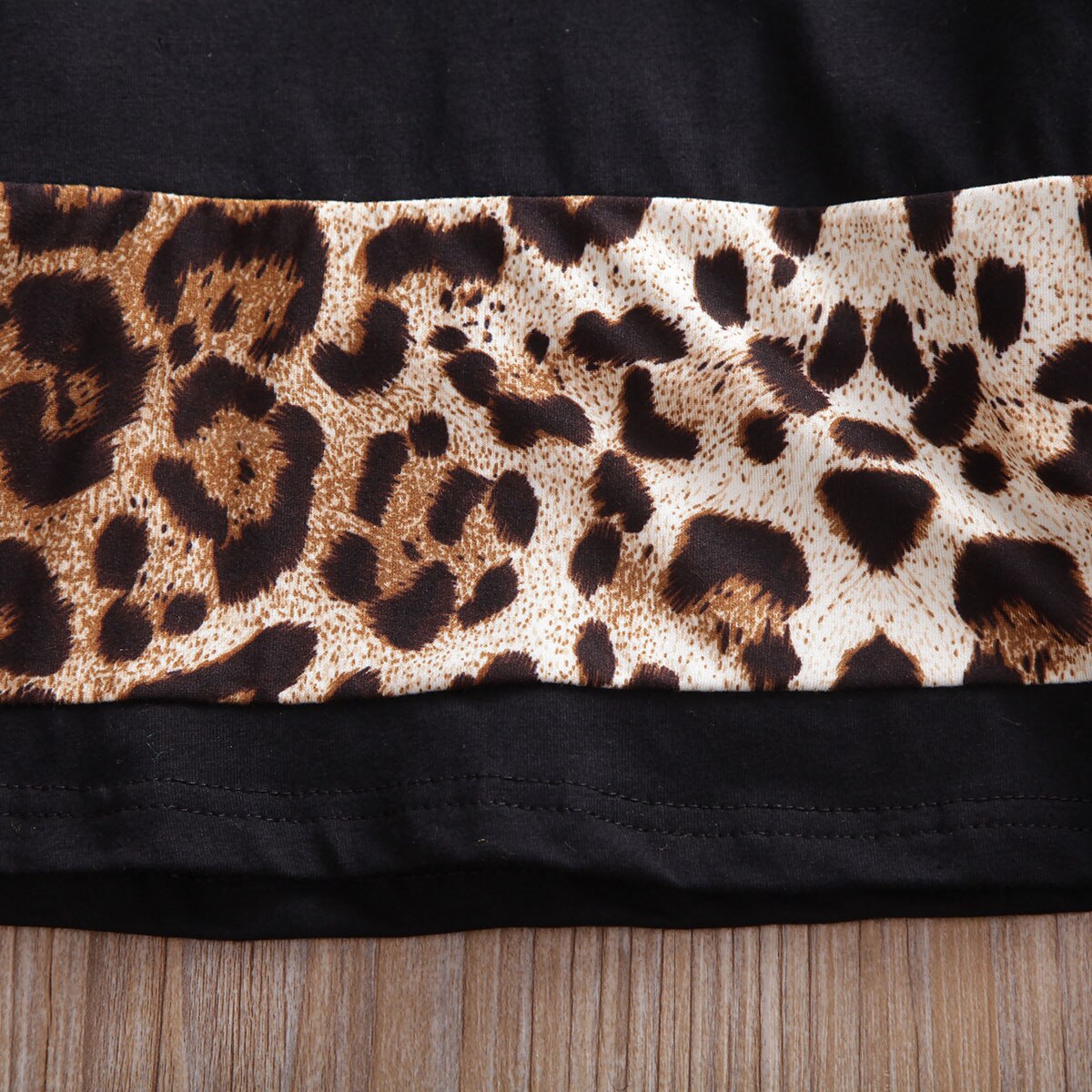 Set Flickor Kläder 2-7 År Vinter Huvtröja Långärmad + Byxor Träningsdräkt Leopard Flickkläder