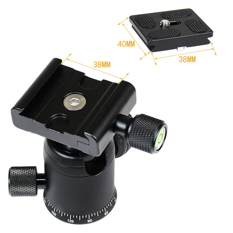30mm Ball Diameter Tripod Head Ballhead Rotate 360 Degrees Camera Panorama Universal Monopod Mount Adapter For Arca Swiss Dslr