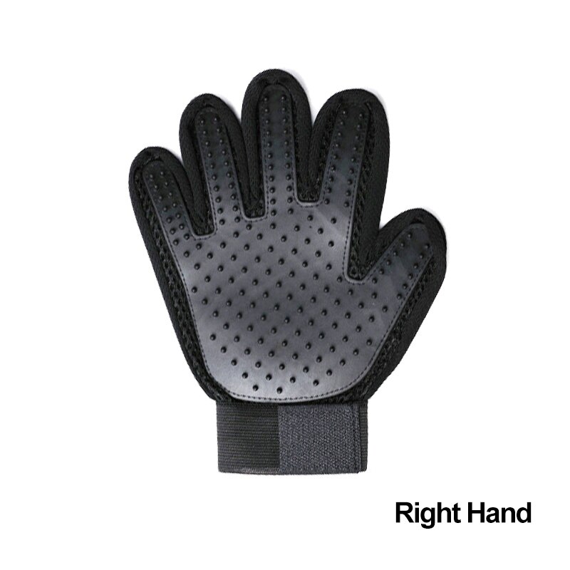 Gant pour animaux de compagnie en Silicone souple chien chat brosse pour animaux de compagnie Massage nettoyage doux efficace chat toilettage gant chien fournitures de bain gant pour animaux de compagnie peignes: Black Right
