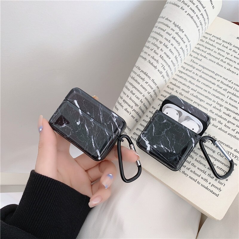 Marmeren patroon hoesjes voor originele apple airpods 1 2 oordopjes hoesje schattige hoes voor apple airpods 2 airpods 1 hoesje