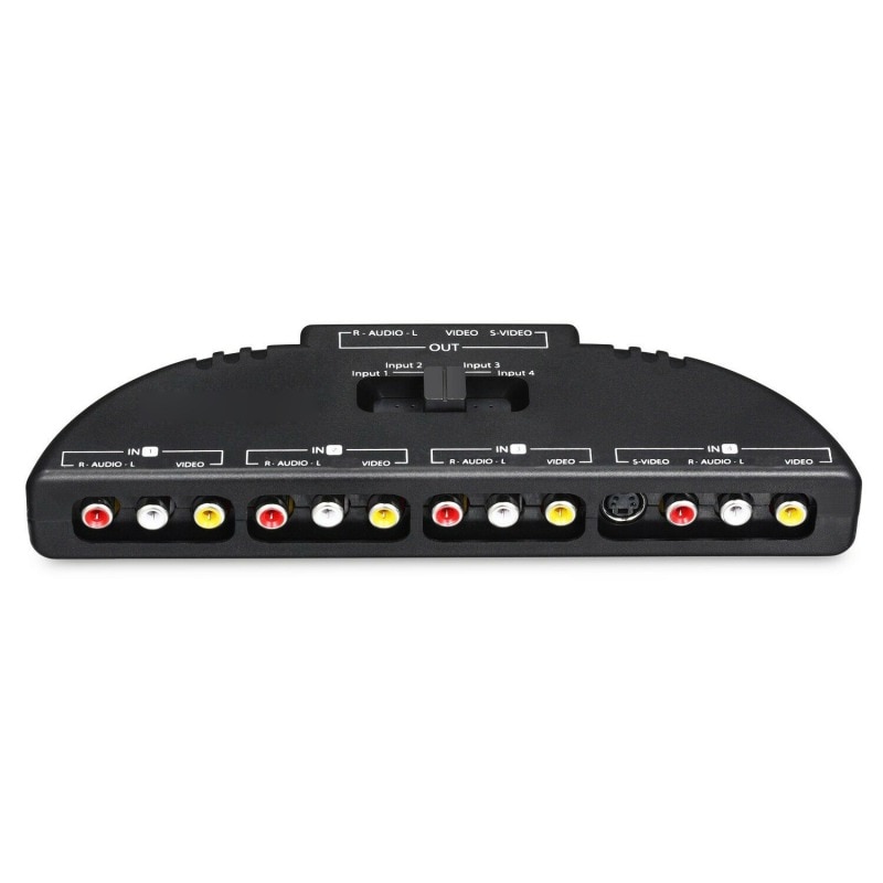 4 Ports AV Composite RCA Selector Box Switch Split... – Vicedeal