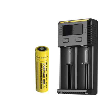 NITECORE I2 battery Charger + NITECORE 18650 3500mAh NL1835 Rechargeable li-ion battery: I2 1 x NL1835