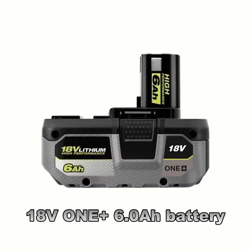 For RYOBI ONE+high-performance lithium battery 18V low self discharge suitable for all ONE+tools P104 P107 P108 RB18L50 RB18L20: GRAY