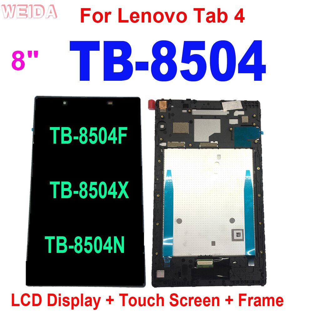 AAA + 8 &quot;LCD dla Lenovo Tab 4 8504 TB-8504 wyświetlacz LCD z ekranem dotykowym montaż z ramą dla Lenovo 8504 8504F 8504X TB-8504N LCD