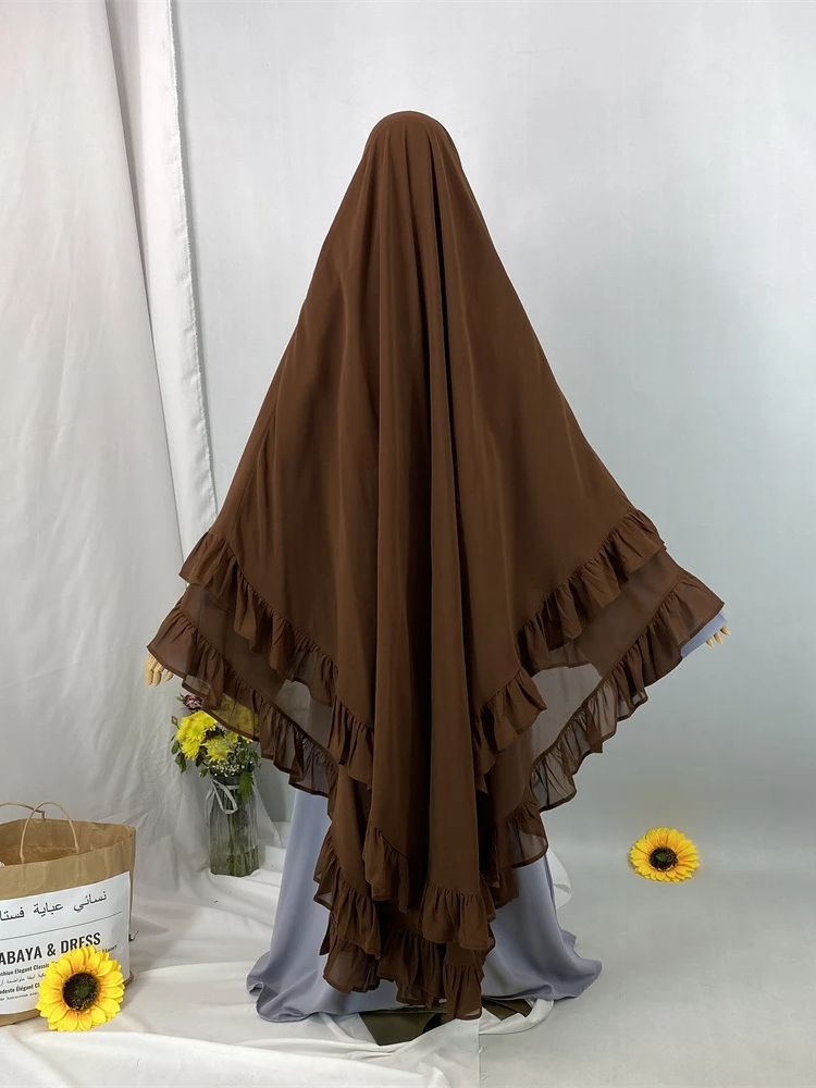 Ramadan solid khimar abaya dubai niqab turkiet arabisk muslim turban hijab islam bönekläder för kvinnor djellaba musulmans femme