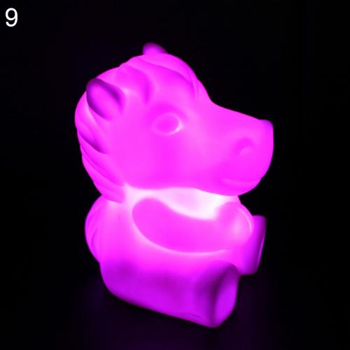 Led natlampe dekorere skrivebordslys batteri drøm sødt stjernetegn dyr farverig sovepære baby soveværelse armatur: Hest