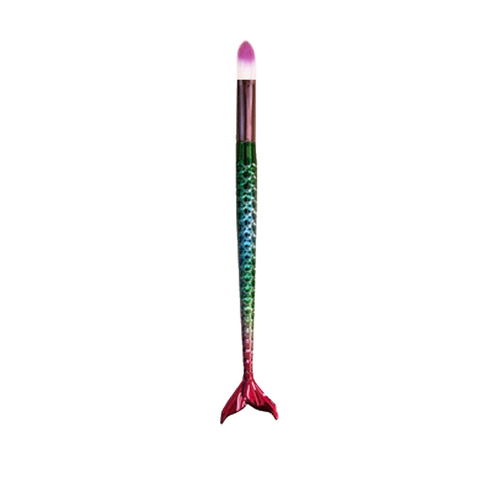 4*4*20 Cm 1 Pcs Fony Make Up Fan Blush Borstels Cosmetische Concealer Mermaid Borstel Maquiagem Borstels tool: E