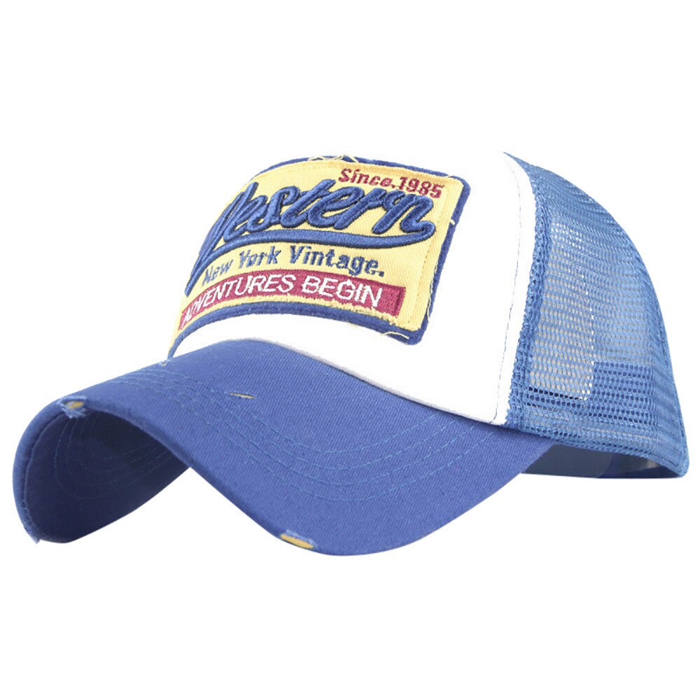 Gorras de béisbol bordadas para hombre y mujer, gorros de béisbol unisex, de algodón Multicolor, malla con letras bordadas, unisex
