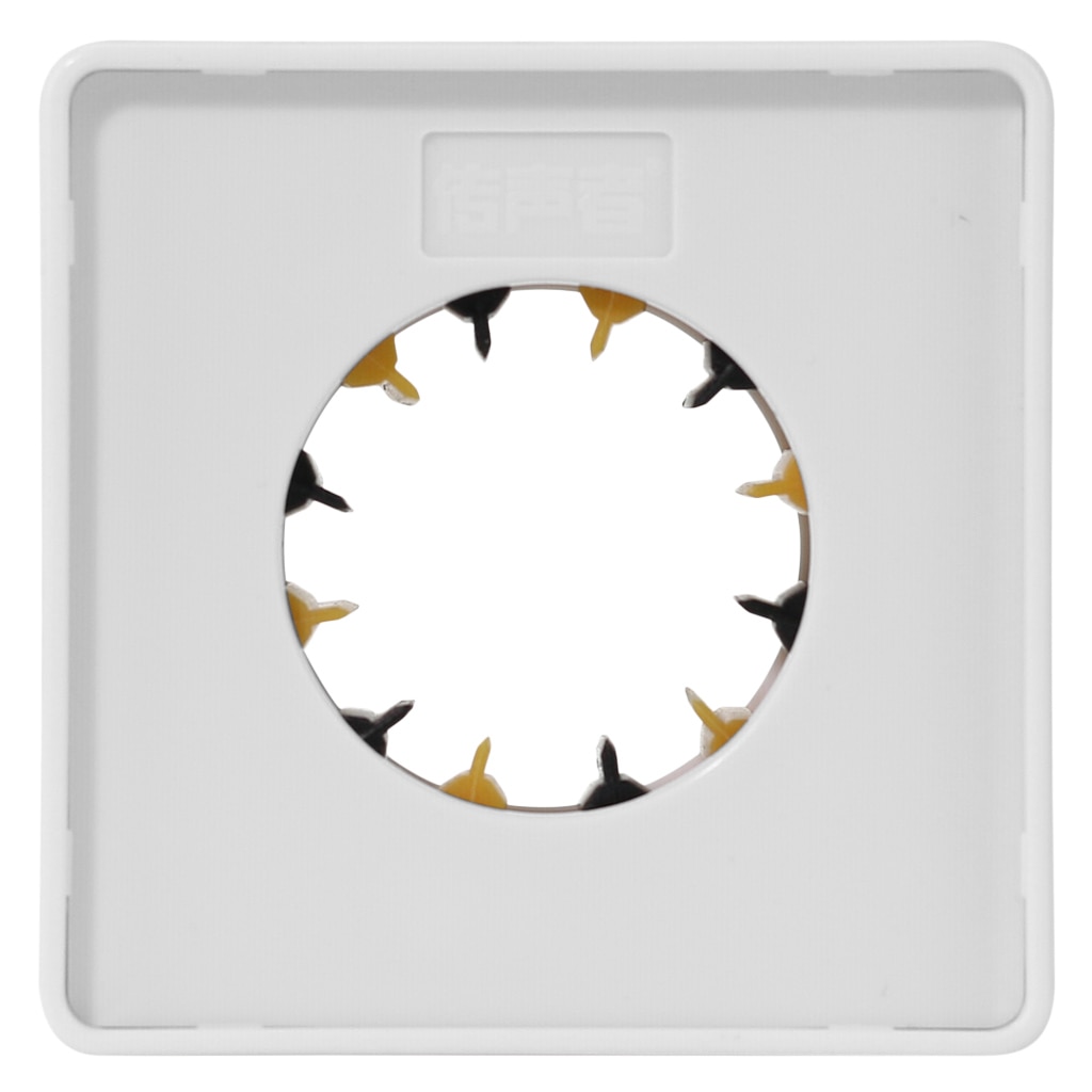 Portable ABS Plastic Square Cube Shaped Microphone Flag Station White for 19-38mm Dia Mic