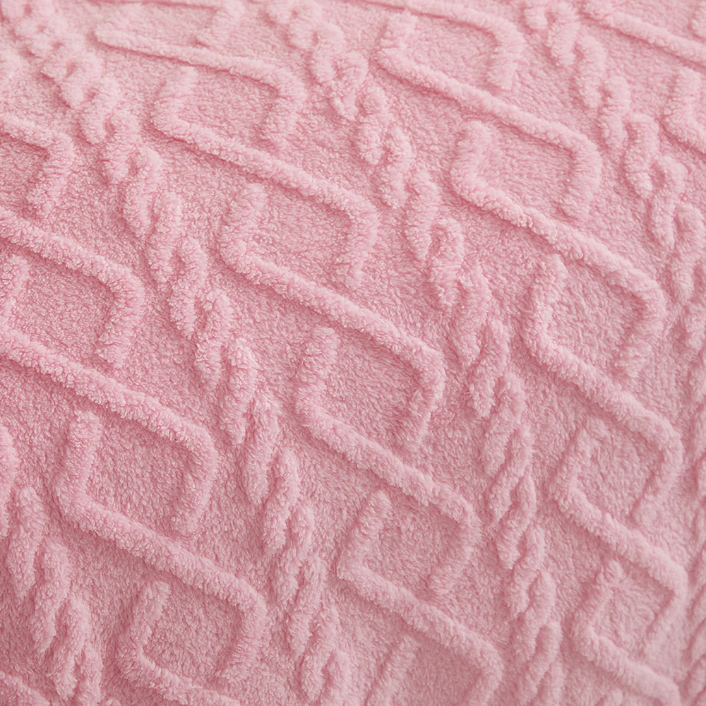 Coral Fleece Velvet Blanket Solid Double sided Jacquard Geometric Pattern Thickened Blanket Bedspread Plaid Blankets