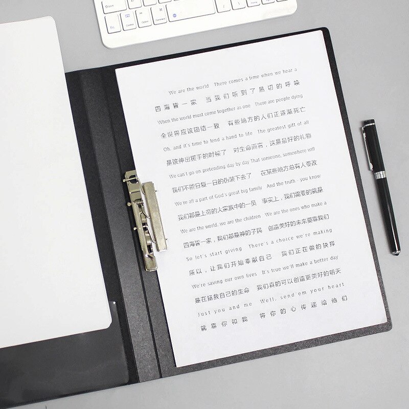 A4 Paper Clipboard Folder Storage Writing Pad Board Clamp Book Clip Pad Folding File Clipboard Office Stationery School Supplies