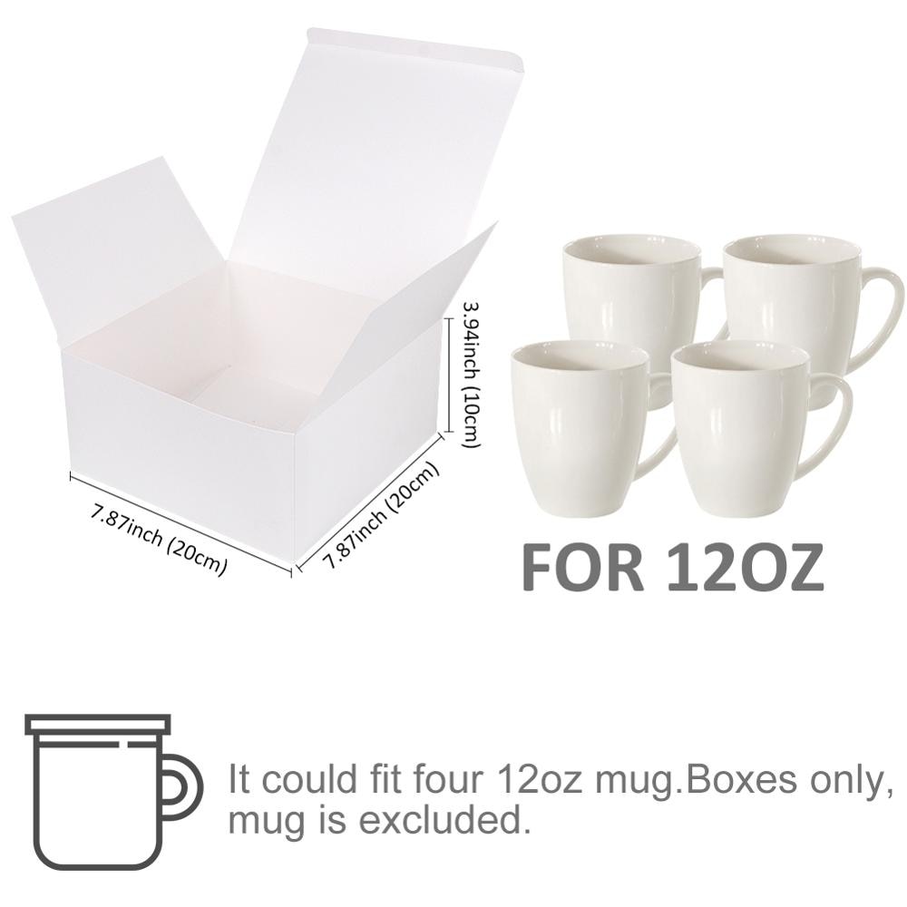 Ourwarm Geschenkdozen 4L Grote Box Met Deksel Wit Kraftpapier Doos Voor Evenementen, Cupcake Dozen