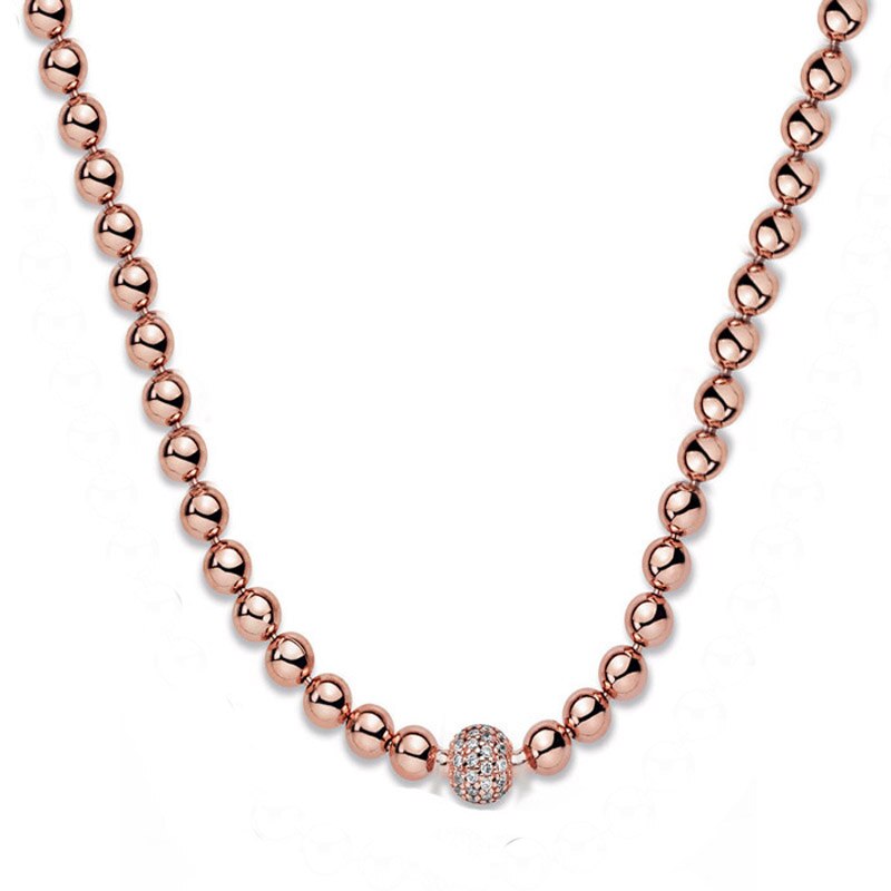 Original Chunky Unendlichkeit Knoten Perlen Schiebe Mich Link Schlange Kette Halskette Für 925 Sterling Silber Perle Charme DIY Schmuck: 3 / 45cm